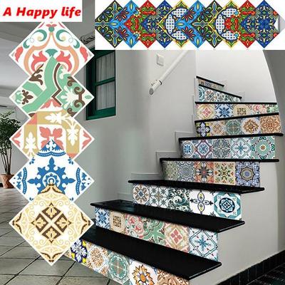 Mandala Kiremit Çıkartmalar Kendinden yapışkanlı Duvar Çıkartmaları Kiremit Macunu Su Geçirmez Yağ geçirmez Duvar Etiketi Mobilya Çıkartmaları Duvar Kağıdı