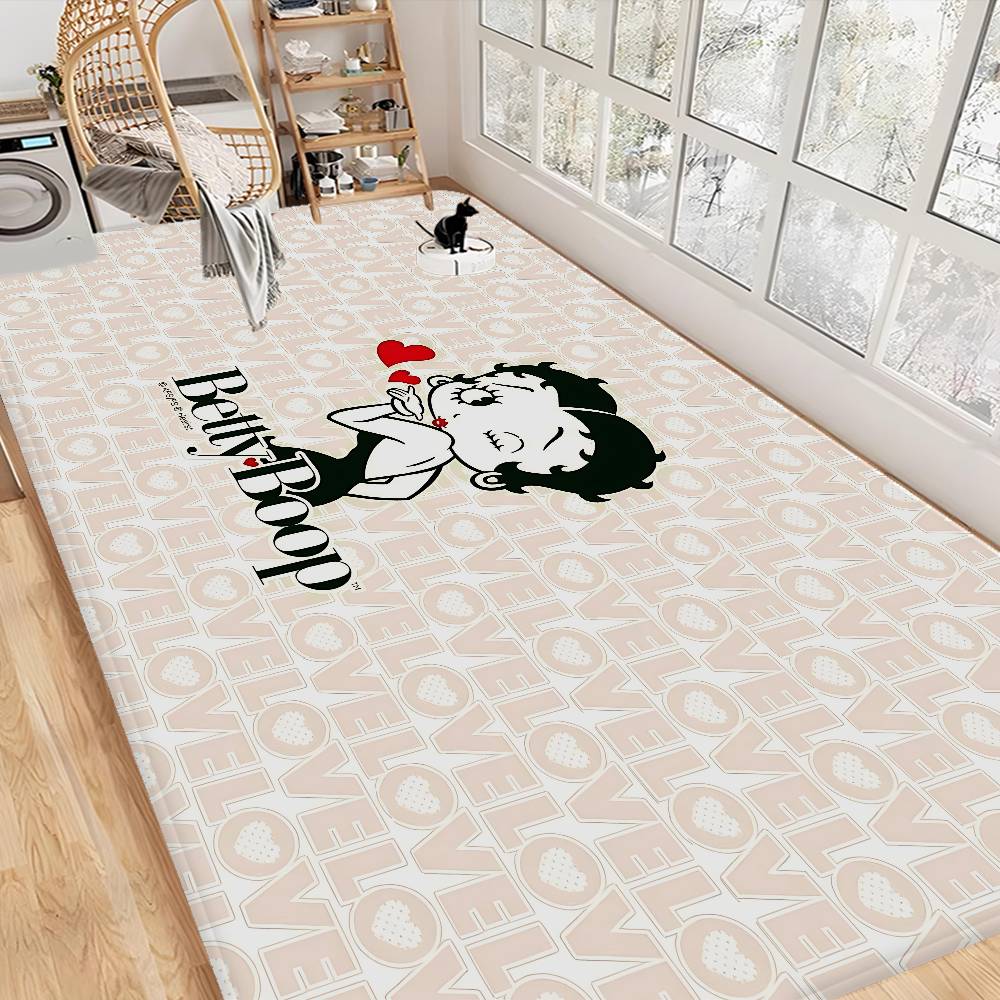 Cute B-Betty Boop Door Mat Nordic Style Bedroom Living Room Doormat Home Balcony Anti-Slip Alfombra