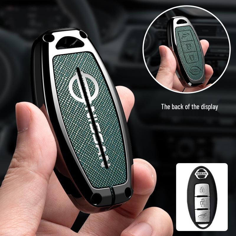 Metal Keychain Cover for Nissan Qashqai, X-Trail, Tiida, Kicks, Murano, Sylphy, Terra