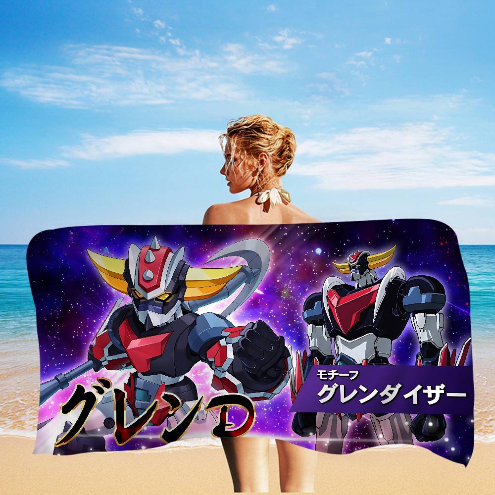 UFO ROBO G-GRENDIZERs G-GOLDORAKs Microfiber Beach Towel Absorbent Quick dry Soft Yoga Swimming Resort Mountain Climbing Towel