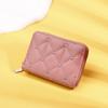 Women Wallet For Pu Leather Fashion Embroidered Love Fold Small Wallet Card Holder Multi-Card Slot Coin Purses Interior Pink