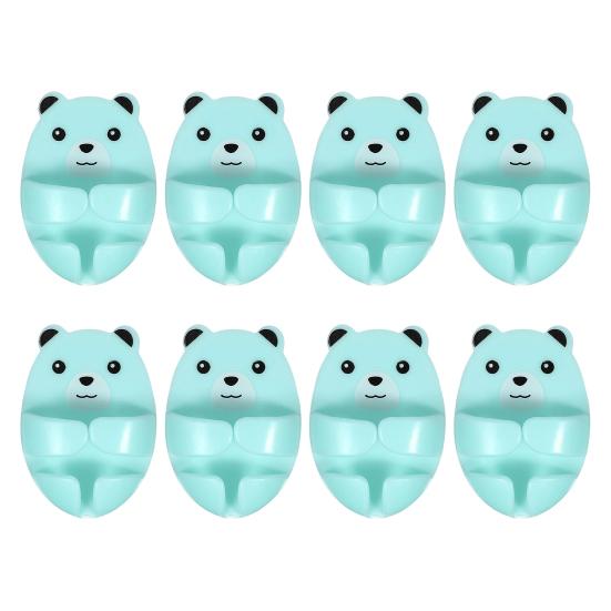 Socket Hanger Cartoon Bear Design Socket Holder Self-Adhesive No-Punch Wall Socket Holders Cable Management