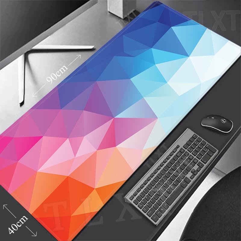 PC Gamer Mousepad Geometirc Mouse Pad Large Mouse Mat Natural Rubber Table Rugs Office Desk Mats Mousepads xcm Locking Edge
