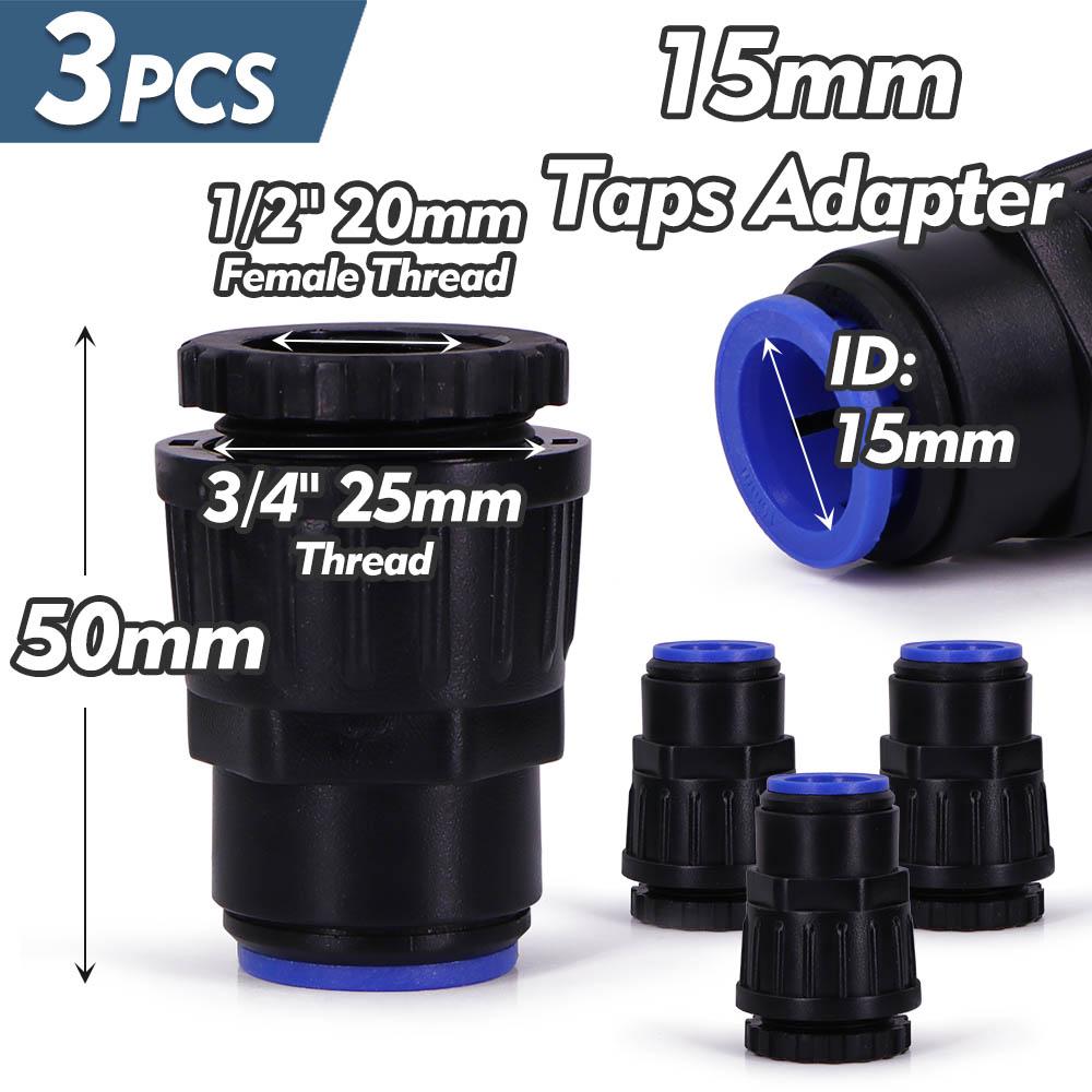 1/2" OD-15mm PE Hose Irrigation Water Tube 15 To 6mm Quick Connect Joint Tee Taps Ball Valve Adapter Garden Micro Drip Fittings