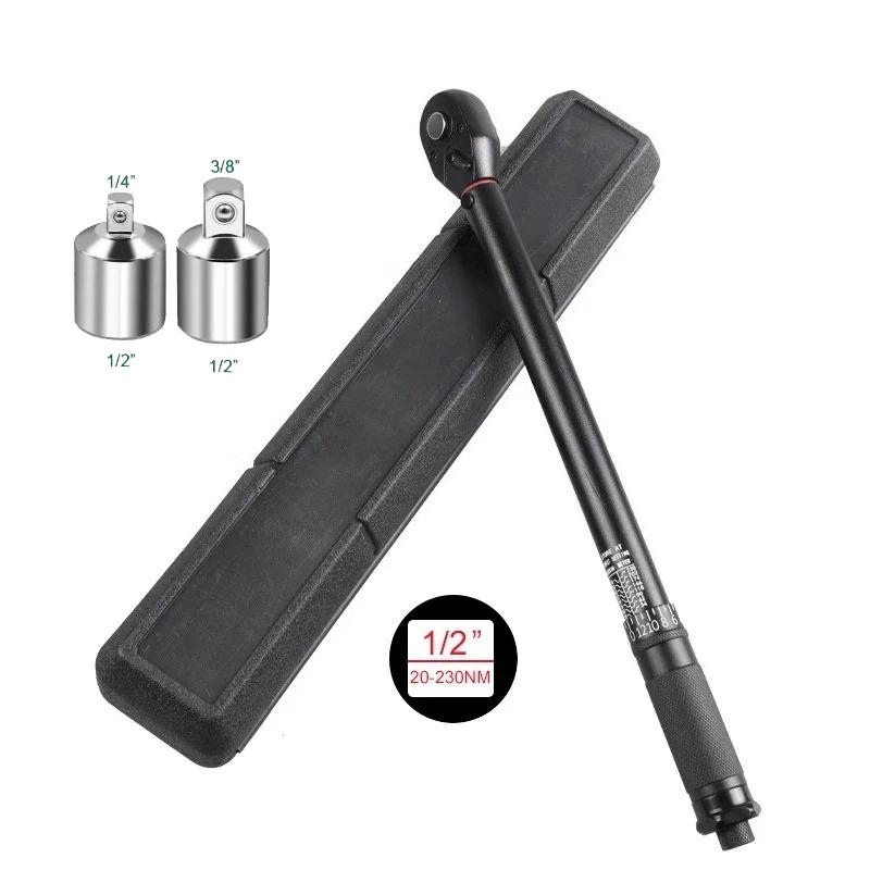 72T Torque Wrench 1/2'' 3/8'' 1/4'' Square Drive Preset Bicycle Torques Key Two-way Ratchet Car Bike Automotive Hand Tools