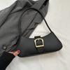 Stylish Black Pu Underarm Bag For Women With Chic Street Style And Soft Texture