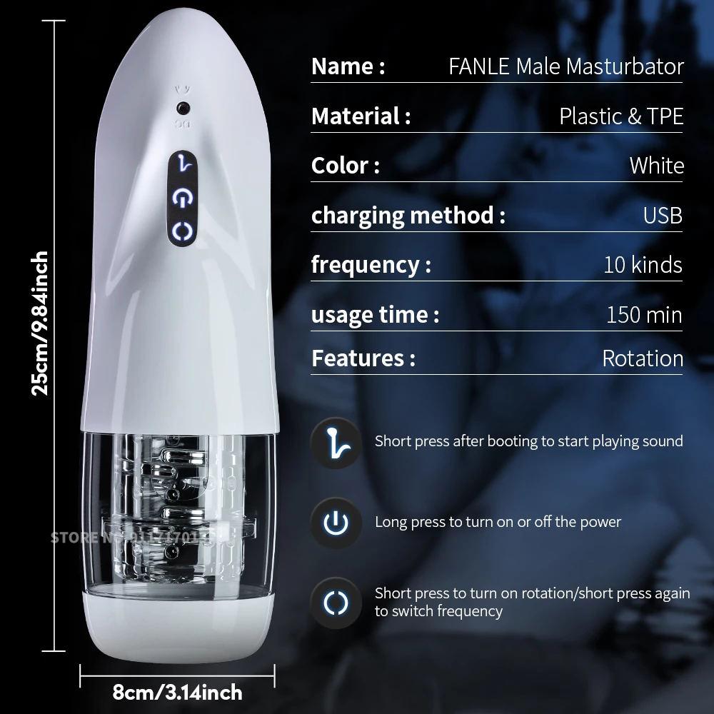 Automatic Sex Toy for Men Masturbator Rotating Adult Electric Pocket Pussy Sex Machine Male Masturbation Stroker Silicone Vagina