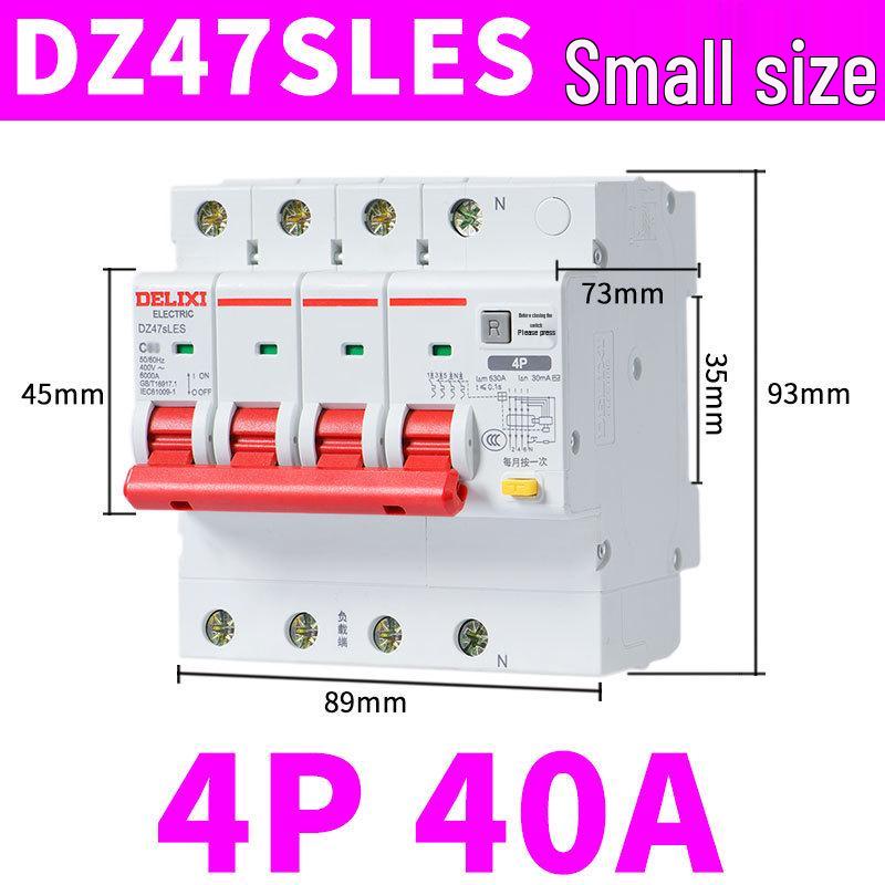 Delixi 220V Miniature Air Switch Circuit Breaker 2P with Leakage Protection, 1P+N, 3P, 4P.