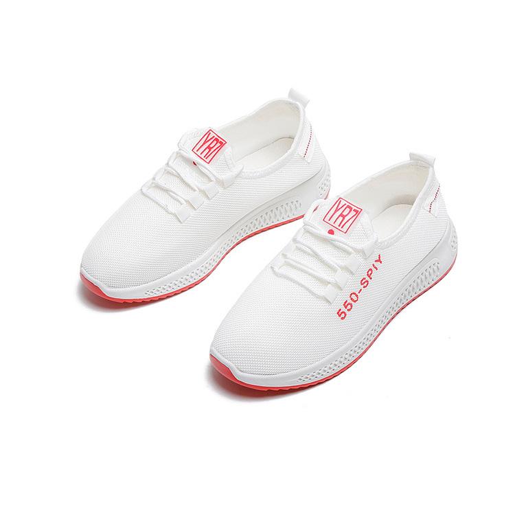 Women's Flyknit Sports Shoes Casual Mesh Breathable Old Beijing Cloth Shoes Front Lace Up Sneaker Lightweight Running Shoes 36-40