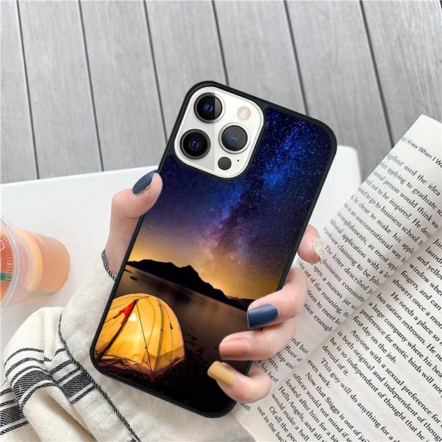 Camping Illustration Coque Shell For iPhone 17 Air 15 16 14 13 12 Pro Max 11 Pro Max Plus Phone Case Cover