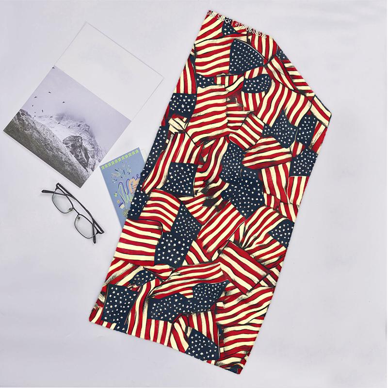 Amerikanische Flagge Mode Strandtuch: Ideal für Sommerabenteuer Weich, saugfähig und schnell trocknend geeignet zum Schwimmen und Baden