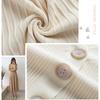 Knit Long Sleeve Elegant High Medium Relaxed Slimming Simple Black [JINJUDUO] Women's Dress, Autumn/Winter, V-Neck, Sweater, Dress, Waist, A-Line,