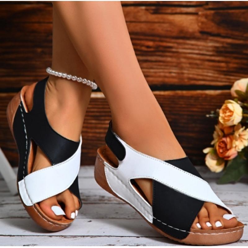 New Sandals Women's Cool Summer Breathable Women's Shoes Color Matching Platform Casual Beach Shoes Slippers Women
