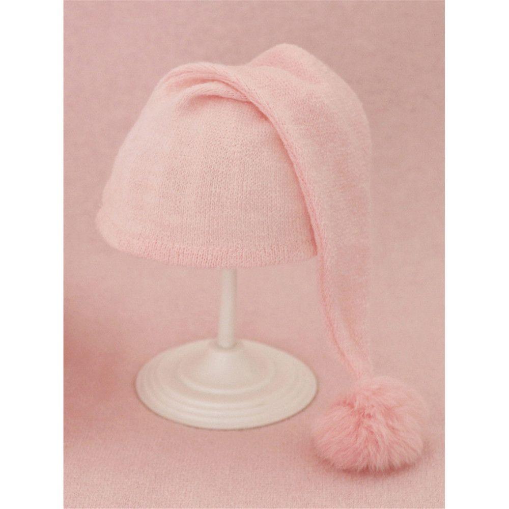 

Детская шапка Фотостудия Шапка для новорожденного Вязаная шапка с меховым помпоном Шапка для фотосъемки новорожденного Детские шапочки Pink