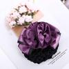 Girls Hotel Headwear Female Ponytail Clip Hairgrips Cover Net Korean Bun Snood Floral Spring Clip