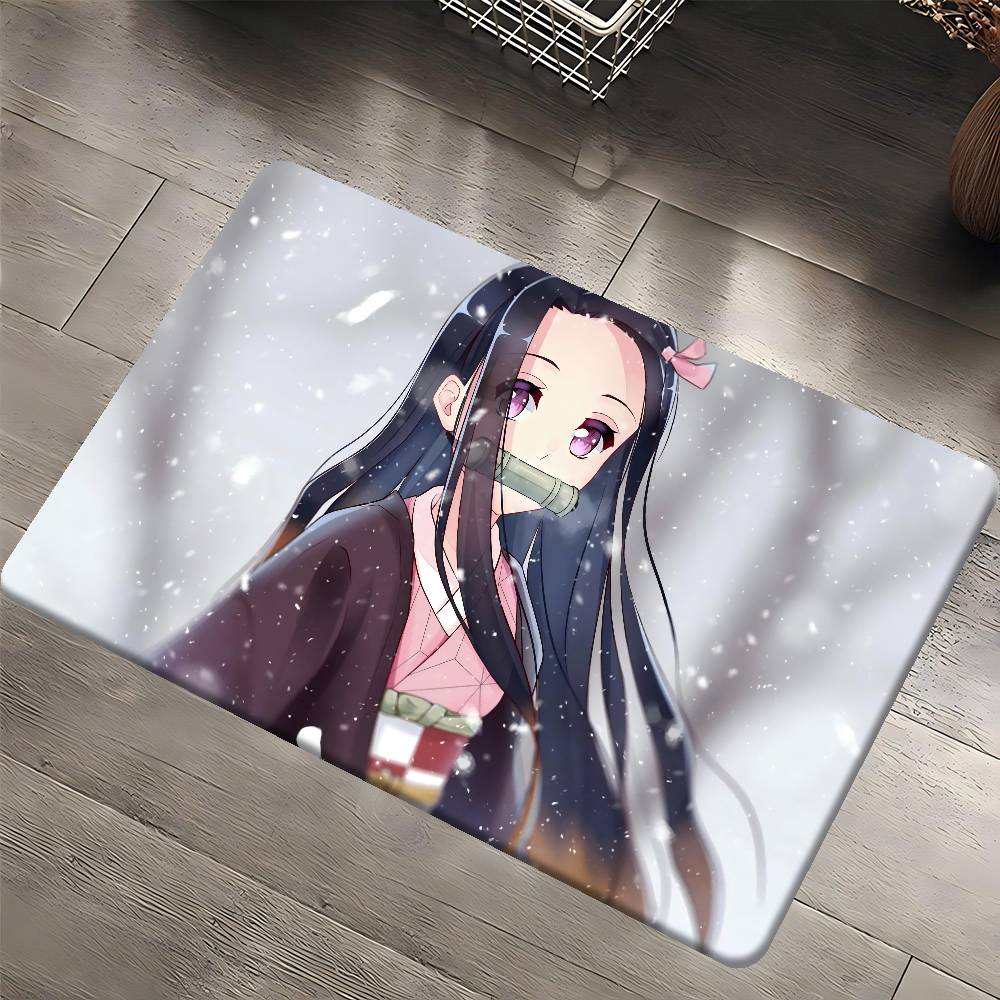 

1PC Anime Charater Nezuko Door Mat Washable Non-Slip Living Room Sofa Chairs Area Mat Kitchen Doormat Area Rug 40x60 cm