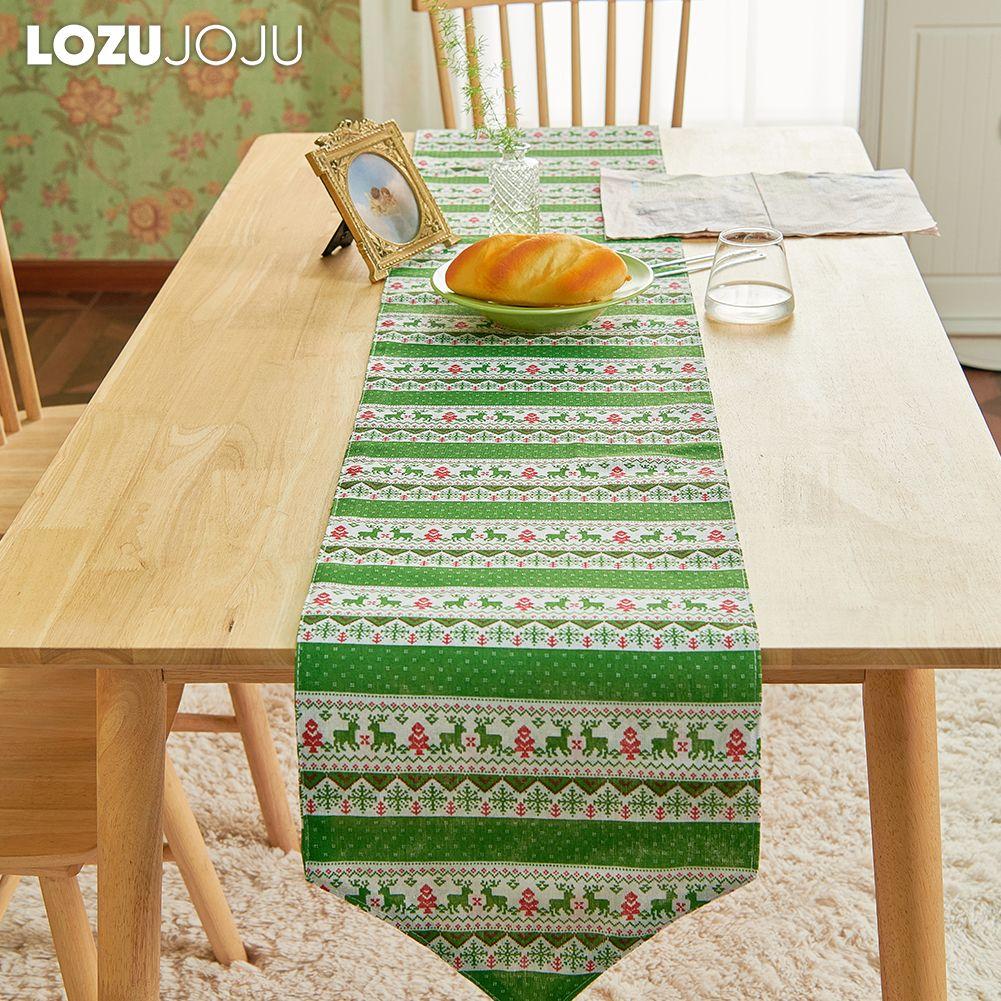 1 STK Modischer und vielseitiger Tischläufer aus Baumwolle und Leinen im Bohemian-Stil, bedruckt, dekorativer Esstisch für den Heimtisch LOZUJOJU