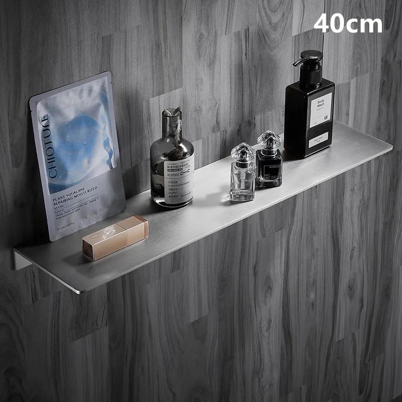 304 Stainless Steel Bathroom Storage Rack Brushed Chrome Shower Rack Corner shelf 20/30/40/50cm Multifunctional Bathroom Hardwa