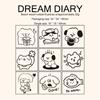 9pcs Vintage Wooden Rubber Stamps Clear Cartoon Patterns Beech Material for Paper Crafting Letters Diary Greeting Cards