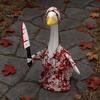 Fun Scary Halloween Design Porch Goose Outfit, Blood Clothes with Hat & Themed Apparel Knife, Horror Style Costume for Haunted House Party Favors