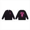 Unisex lässiger übergroßer Rundhals-Pullover mit Schriftzug-Print leichter Baumwoll-Hoodie