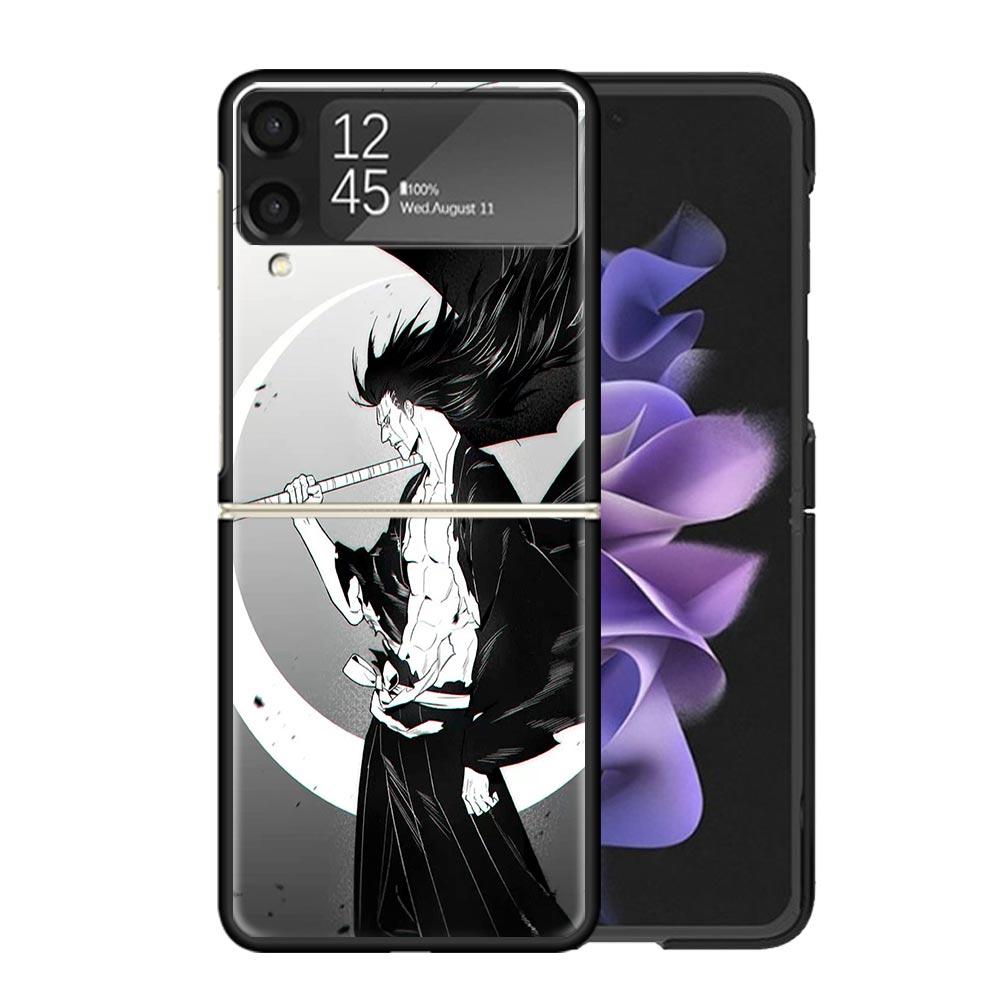 Zaraki Kenpachi Bleach Cases For Samsung Galaxy Z Flip 4 5 6 7 3 Z Flip7 Flip6 Flip4 Flip5 Flip3 5G Hard Shockproof Fundas Cover