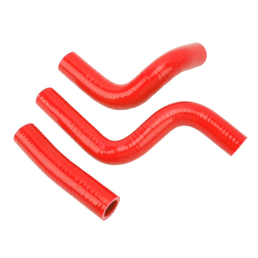 3PCS Silicone Radiator Coolant Hose Pipe Kit Stable Connection Leak Proof Heat Resistant Fit For KX80 KX85 KX100 Red
