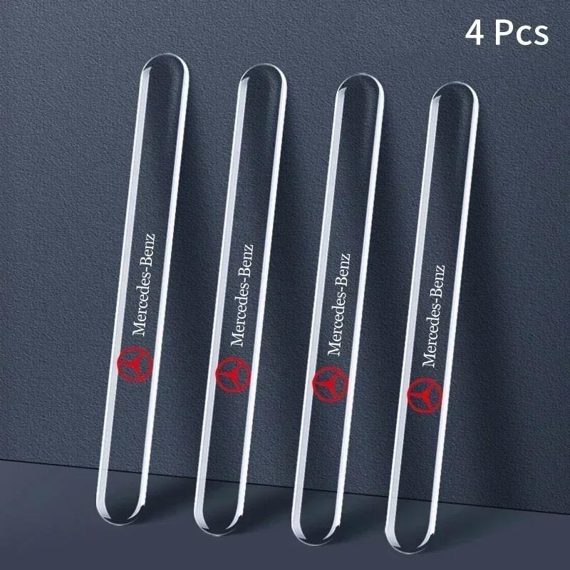 4pcs Car Door Handle Protection Exterior Door Bowl Stickers Styling Accessories For Mercedes Benz Amg W203 W204 W205 W206 FE8