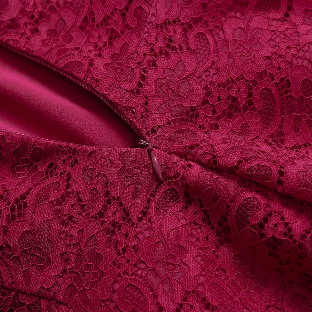 Ελαφί Γυναικείο Κρουαζέ Μπροστά Εκτός Ώμου Μπαρντό Φλοράλ Δαντέλα Skater Μίντι Φόρεμα Χορού Κοκτέιλ Φόρεμα για Επίσημο Πάρτι Παράνυφος Καλεσμένη Γάμου Περίσταση Σύνολο