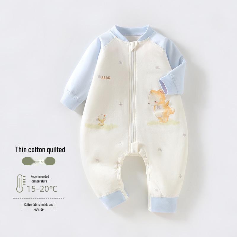 

Детский спальный мешок осень/зима: Тонкая хлопковая пижама плотностью 40 г и одеяло с защитой от ударов.