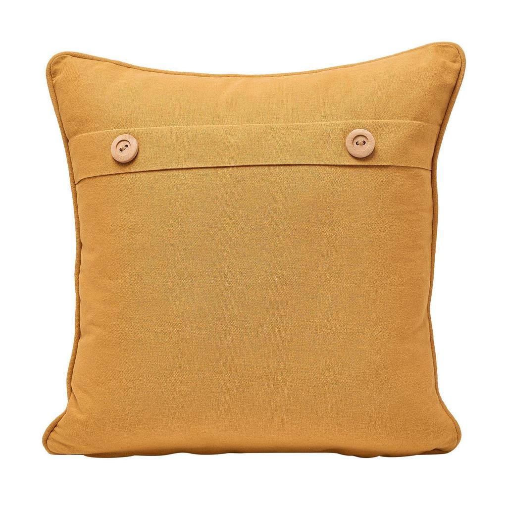 Meg Hawkins Square Cushion with Wooden Buttons - Highland Cow