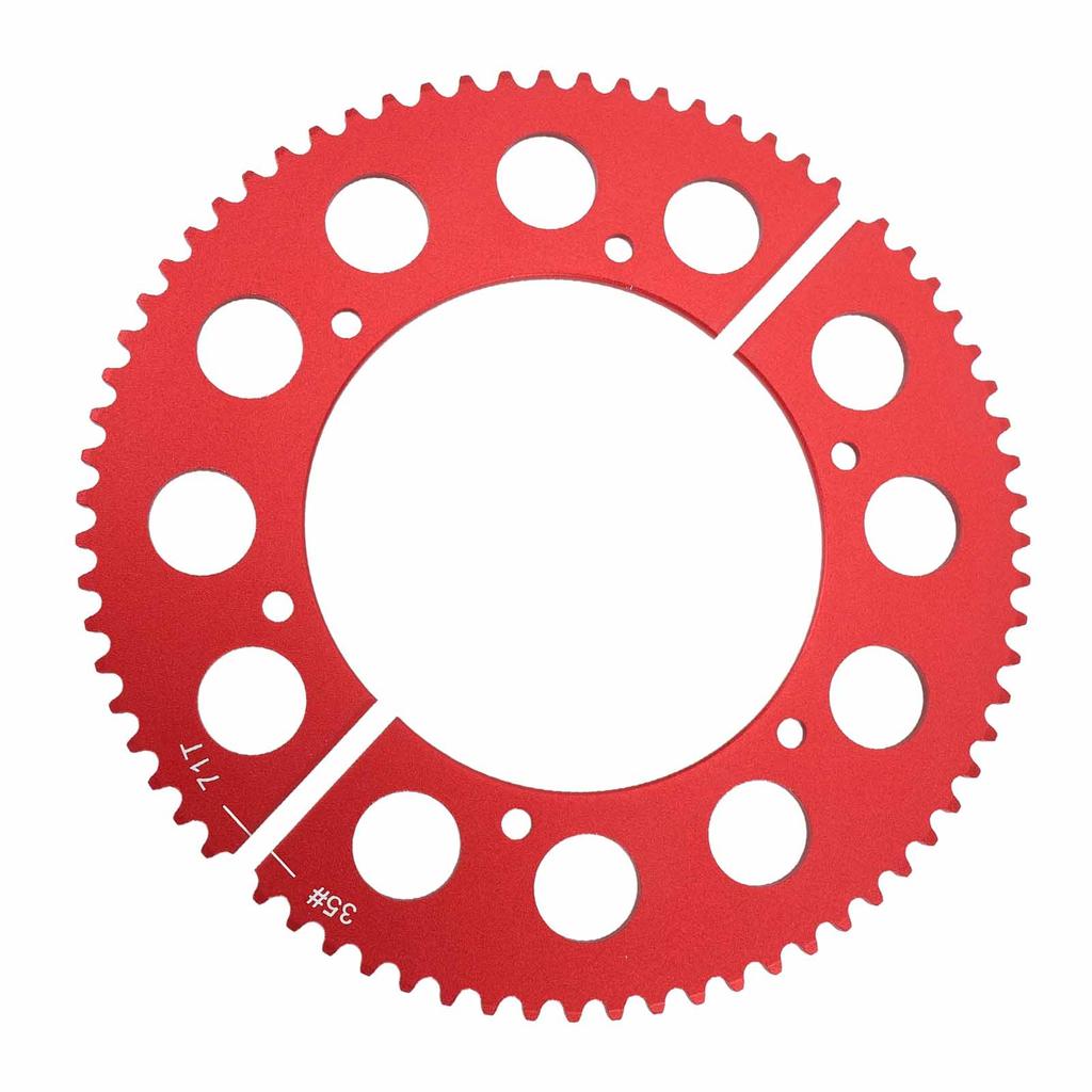 35 Chain 71 Tooth Split Sprocket Low Friction Aluminium Alloy Lightweight for CT200U BT200X CT100U