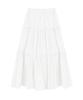 Nigaennikol Frill Tiered Long Skirt_Ivory
