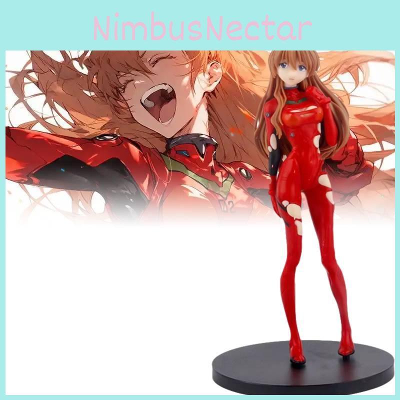 Beautiful Girl Series Eva Lange Haare Rotes Outfit Asuka Und Stehende Rei Ayanami Figur Modell Für Anime Sammler