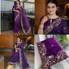 Wedding Special Soft Taby Silk Saree – Embroidery Cutwork Elegance