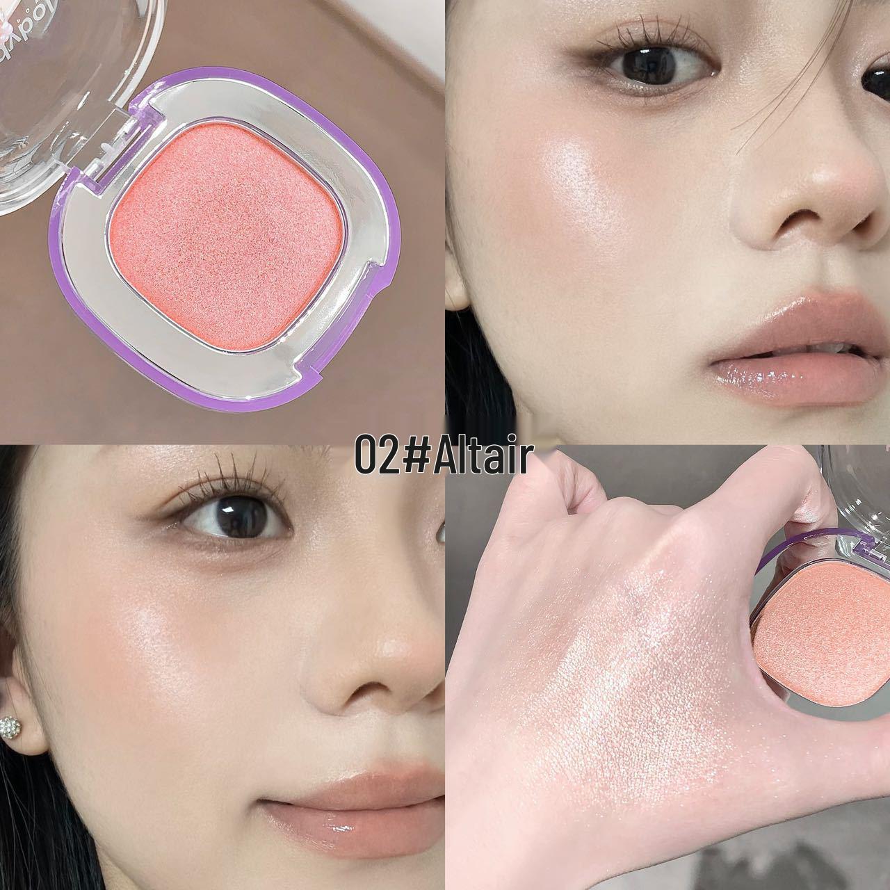 KodyboLL Прозрачные жемчужные хайлайтер-румяна: Трехмерное осветление с мелким мерцанием.