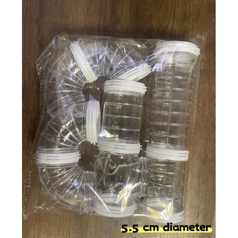 

Hamster Cage Tunnel Tubes 5.5cm Diameter DIY Connectable Pipeline Set for External Cage Remodeling Hamster Exercise Maze