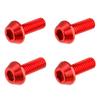 DRC Aluminium Konisk Bolt M6x16mm 4 Stk Rød Dirt Freak