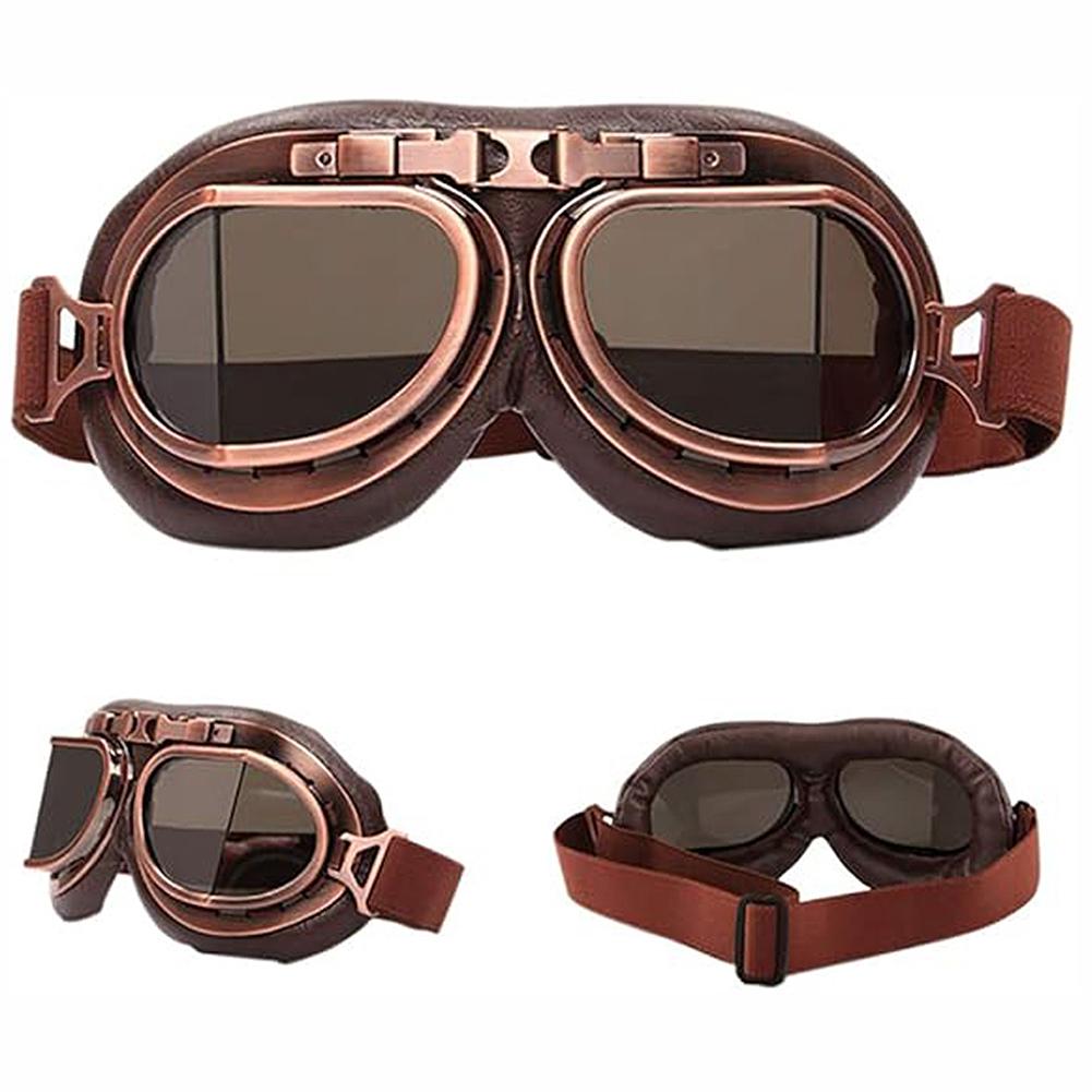 Retro Motorbike Motocross Helmet Pilot Goggles Jet Vintage Wwii Pilot Goggles Motorcycle Scooter Glasses Offroad Glasses