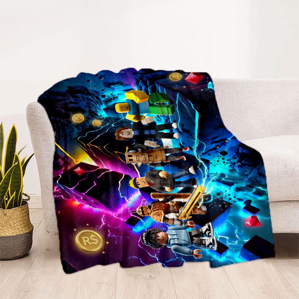 Roblox Game Characters Blanket Comfortable Suitable For Seaside Bed Office For All Occasions Playful Design Birthday Christmas Gift Blanket