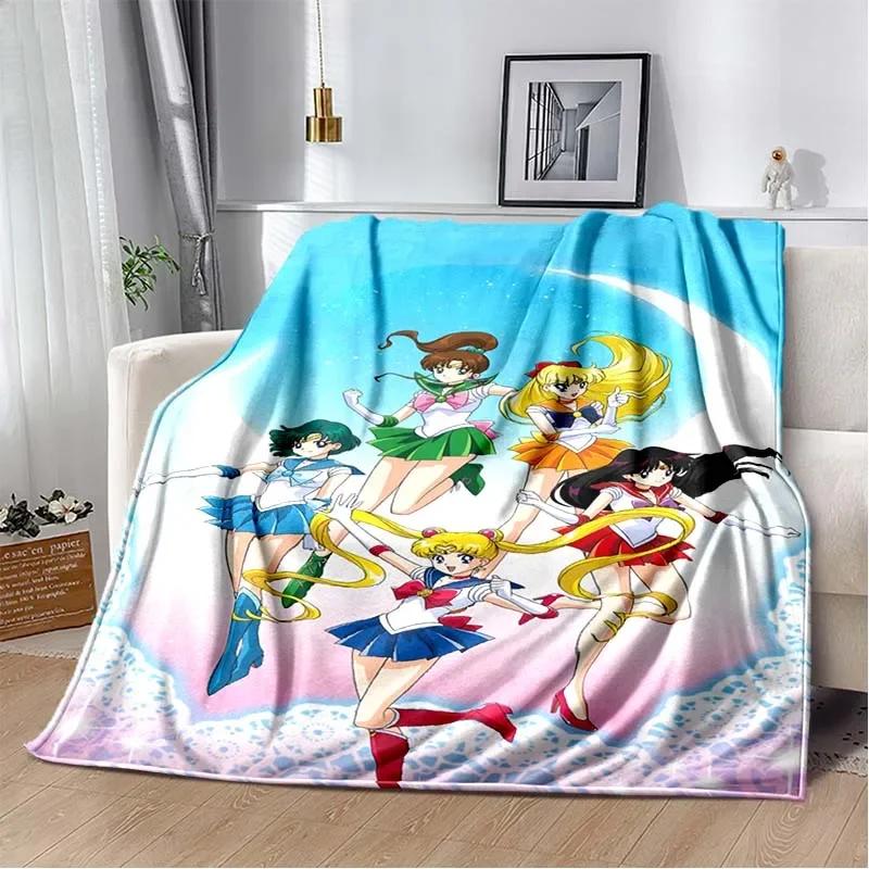 Pătură drăguță S-Sailor-Moon cu desene animate 3D imprimate modă moale confortabilă sufragerie dormitor canapea pat pătură de călătorie cadou de aniversare pentru copii