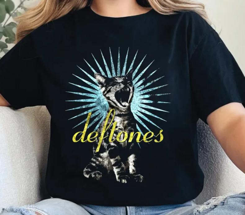 Vintage Style Deftones Adrenaline Cat T-Shirt XL