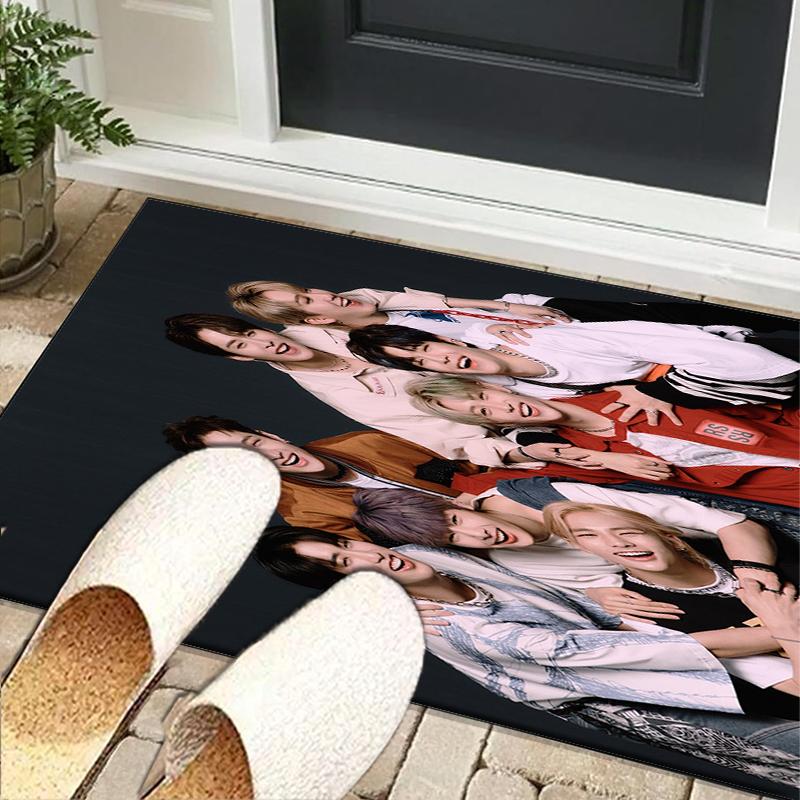 Kpop Stray Office Rug Chair Mat, Game Carpet, Suitable for Front Door, Bedroom, Living Room, Desk, Holiday Gift