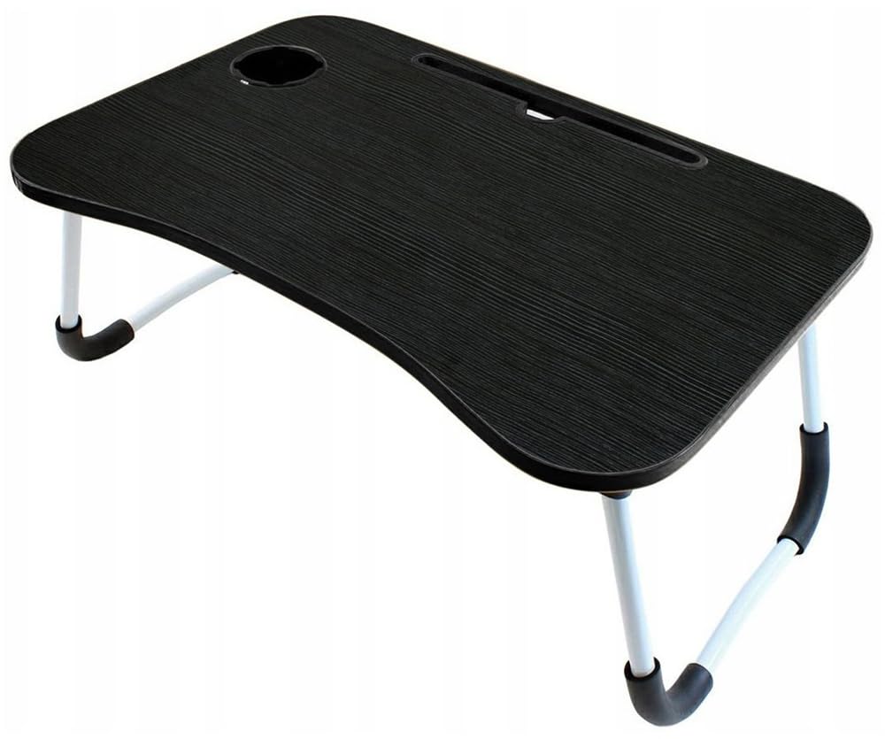 

TRADE ONE Складной гаджет Стандарт для работы от 10 кг Вес 60 см Ширина x 40 см Глубина x Включает подставку для планшета и держатель для напитков Легко 60127 Стол, Размер, чёрный