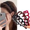 Flocking Plastic Teeth Headbands Fashion Wavy Headband with Combs Non-slip Velvet Hair Bands for Women Girls Hair Accessories