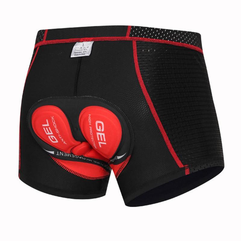 Mens Cycling Shorts With Gel Pad Breathable High-Elastic Fabric Printed Design Road Mountain Bike Riding