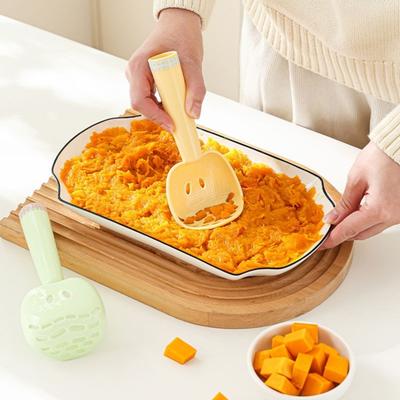 Cartoon Rice Spoon Non-Stick Plastic Rice Spatula Scoop Cooker Food Masher Strainer Spoon Multi-Functional Kitchen Tool for Mashing Fruits Vegetables