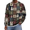 Men's Christmas Hoodless Neck Pullover Sweatshirt, for Him
