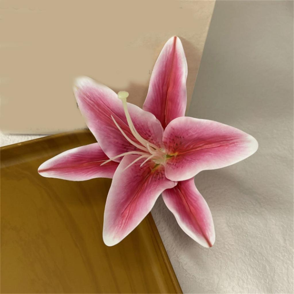 Elegant 3D Lily Hair Clip With Nonslip Metal Clip For Women Updos Resin Flower Hair Clamp Fashion Hair Styling Accessory