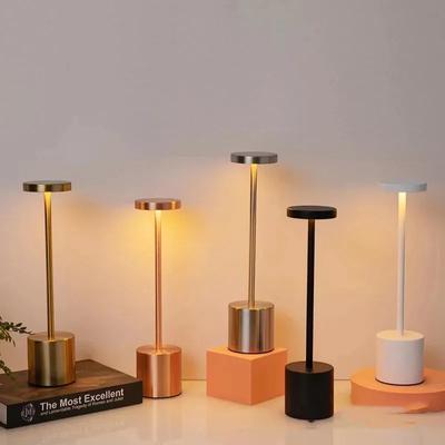 Touch Sensor Table Lamp Rechargeable Cordless Desk Light 3 Colors Bedroom Bedside Decor Lighting Atmosphere Small Night Light
